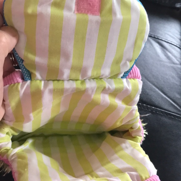 NWOT. WEBKINZ CARRIER PINK/LIME GREEN - striped in - Picture 2 of 4